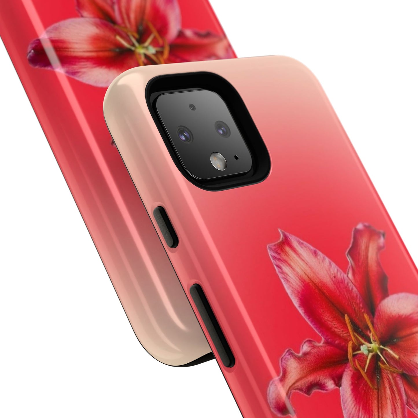 Phone Case - Vibrant Red Lily Glossy & Matte Tough Case