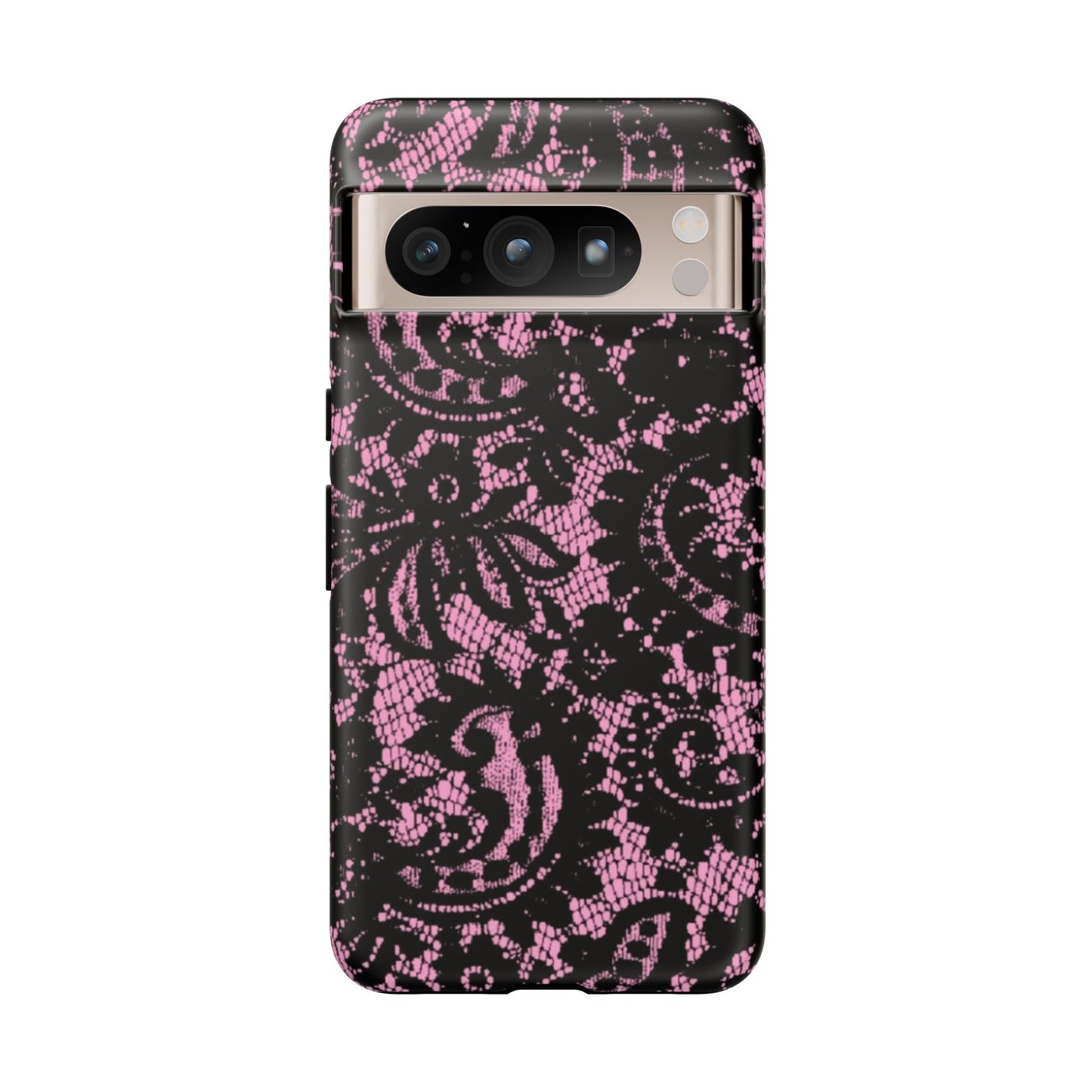 Phone Case — Pink Lace Floral Tough Protective Case