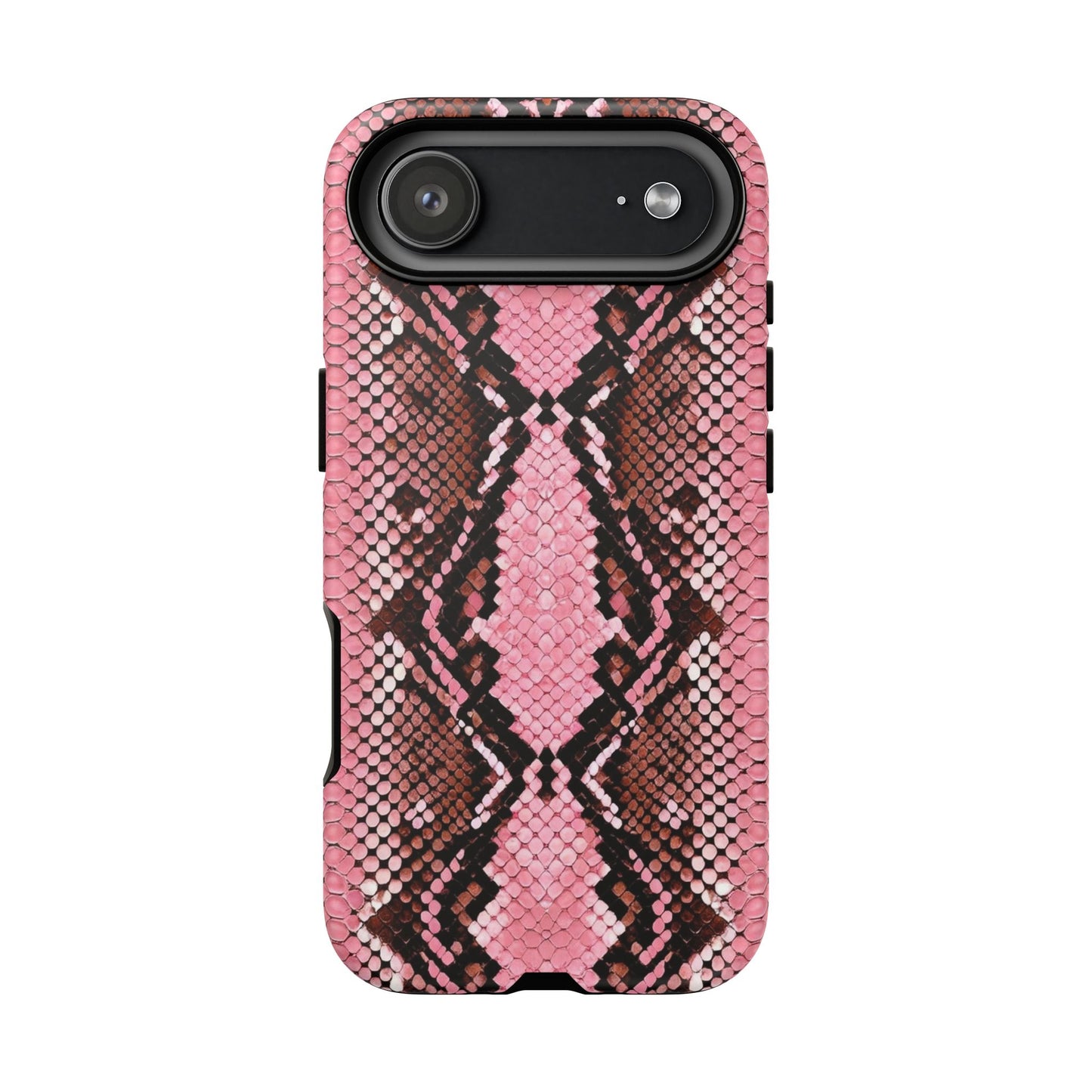 Pink Snake Skin Tough Phone Case — Protective Stylish iPhone Cover