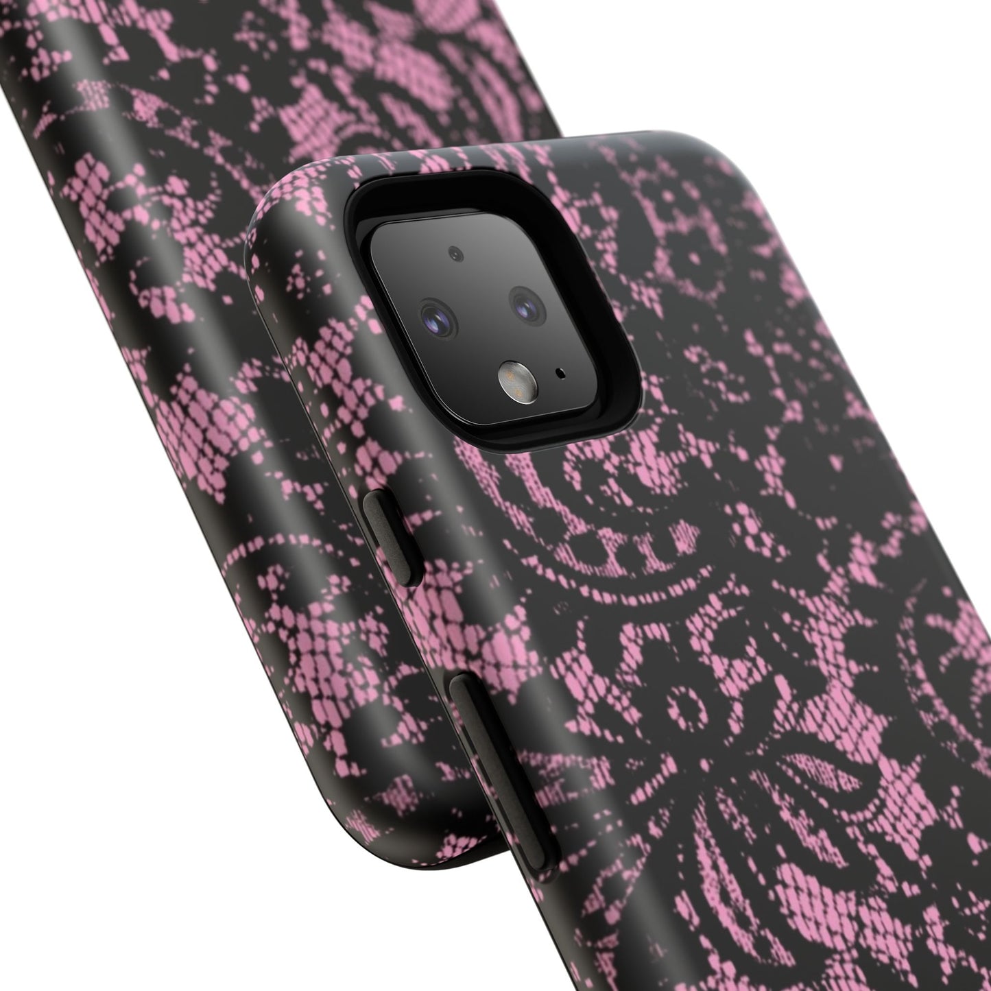 Phone Case — Pink Lace Floral Tough Protective Case
