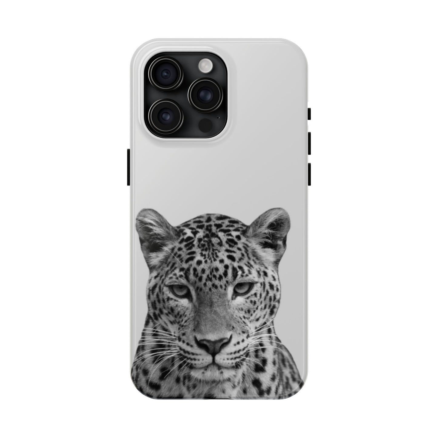Stylish Tough Phone Case with Majestic Leopard Design