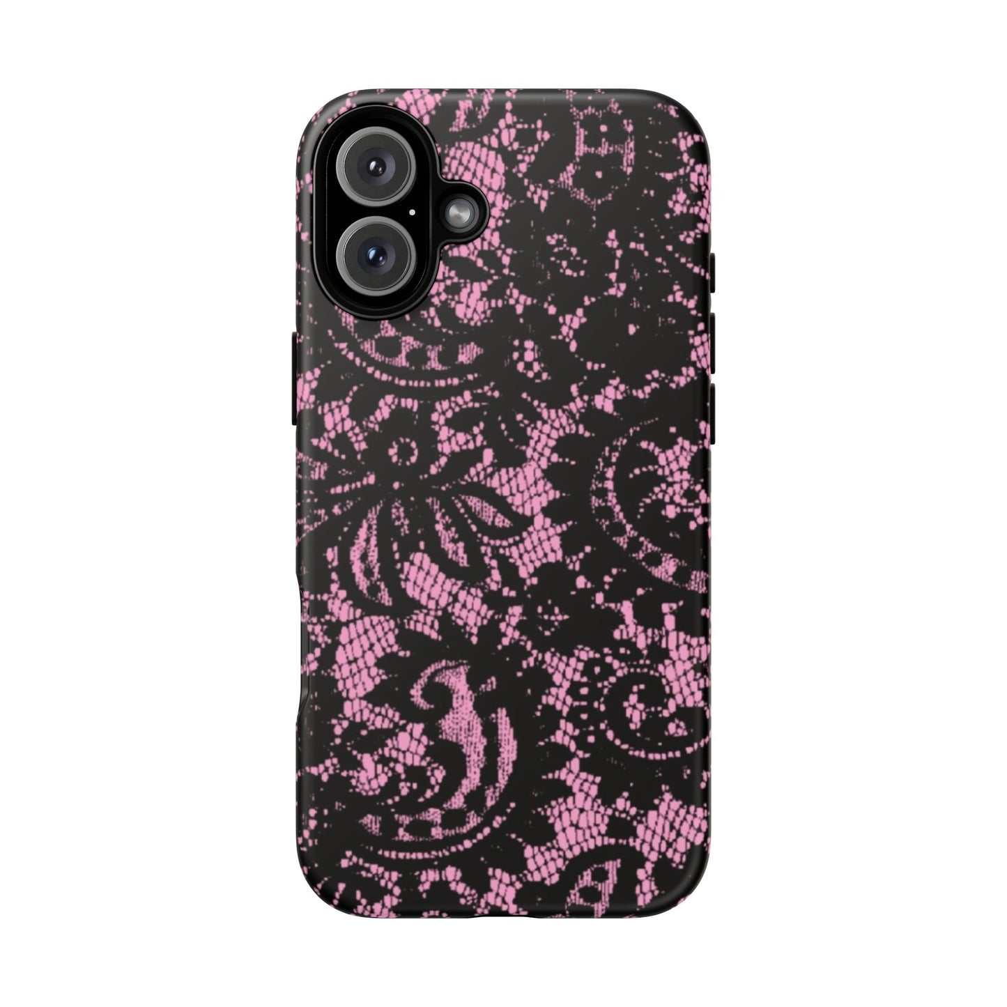 Phone Case — Pink Lace Floral Tough Protective Case