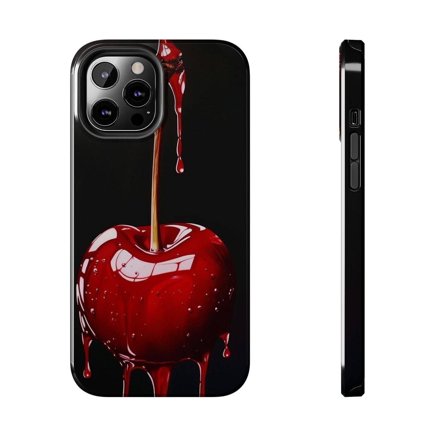 Dripping Cherry Tough Phone Case - Stylish Protection for Your Device