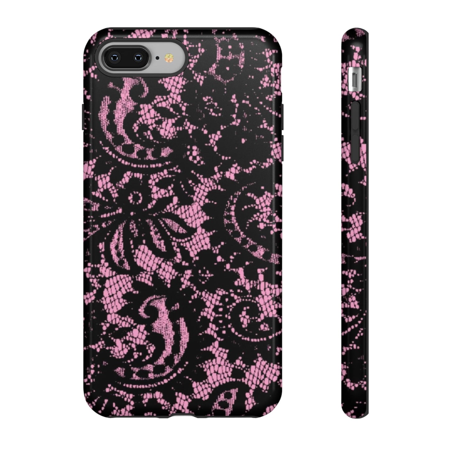 Phone Case — Pink Lace Floral Tough Protective Case