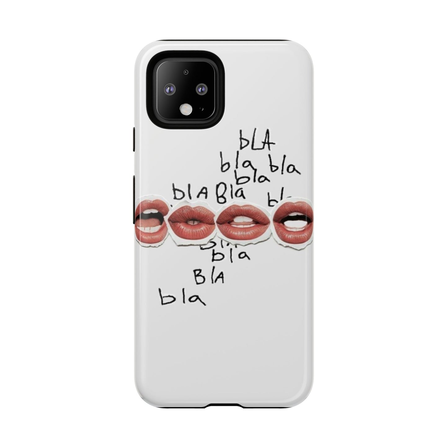 Playful Phone Case with Lips Design - Tough Cases