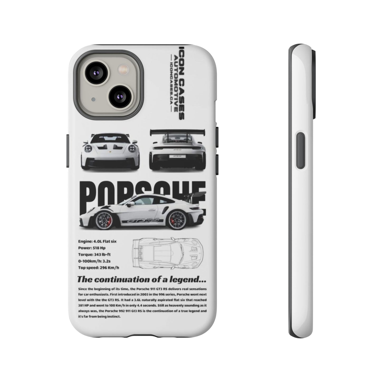 Porsche Phone Case, Tough Car Lover's Gift, Racing Enthusiast Accessory, Durable Auto Merchandise, Birthday Gift for Him