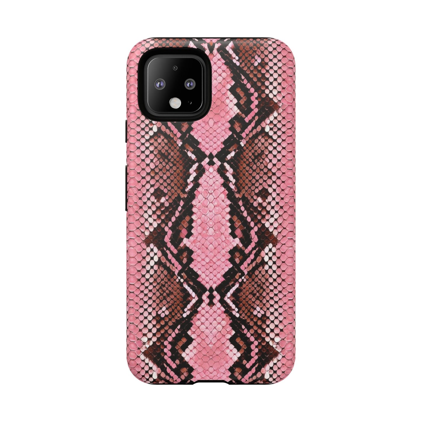 Pink Snake Skin Tough Phone Case — Protective Stylish iPhone Cover