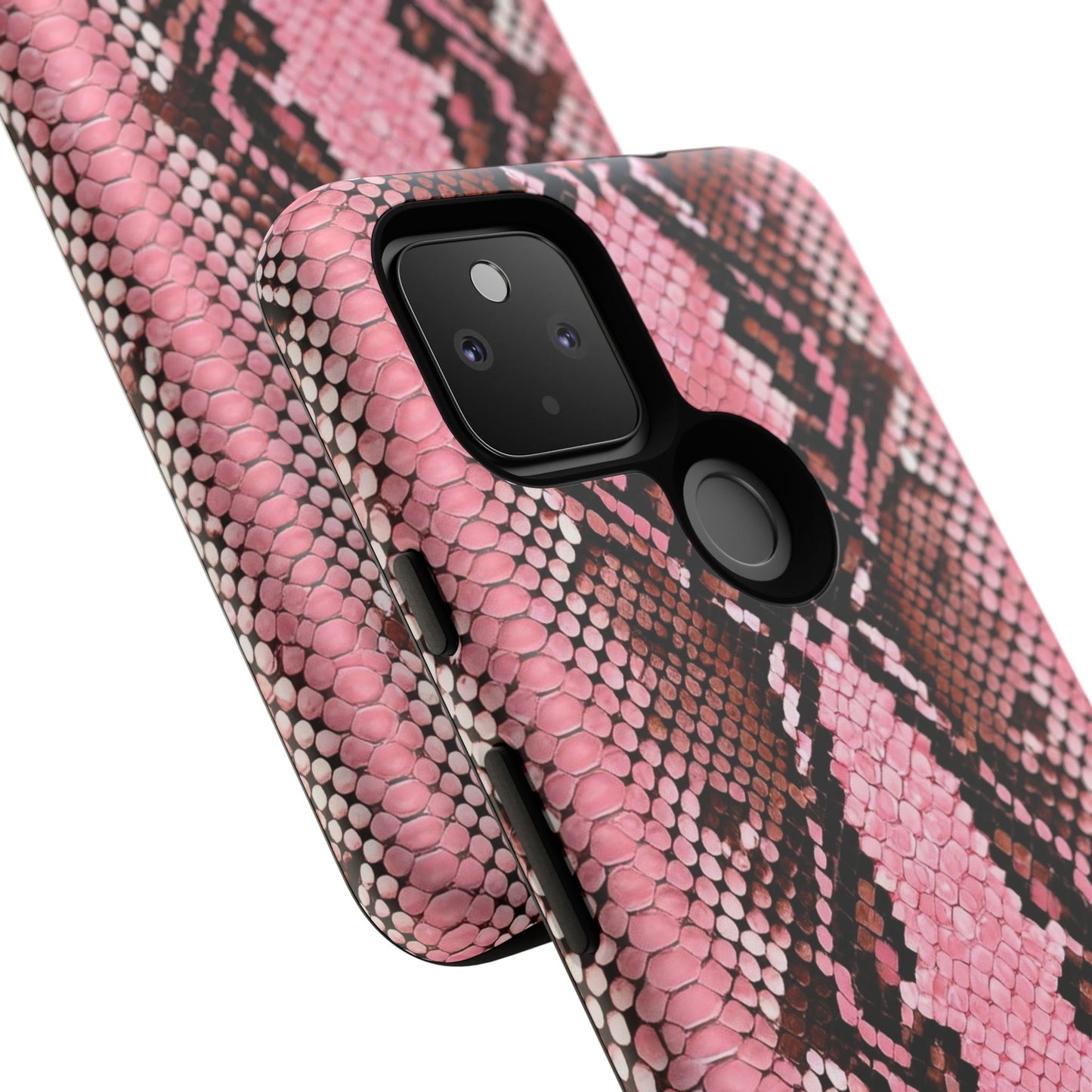 Pink Snake Skin Tough Phone Case — Protective Stylish iPhone Cover