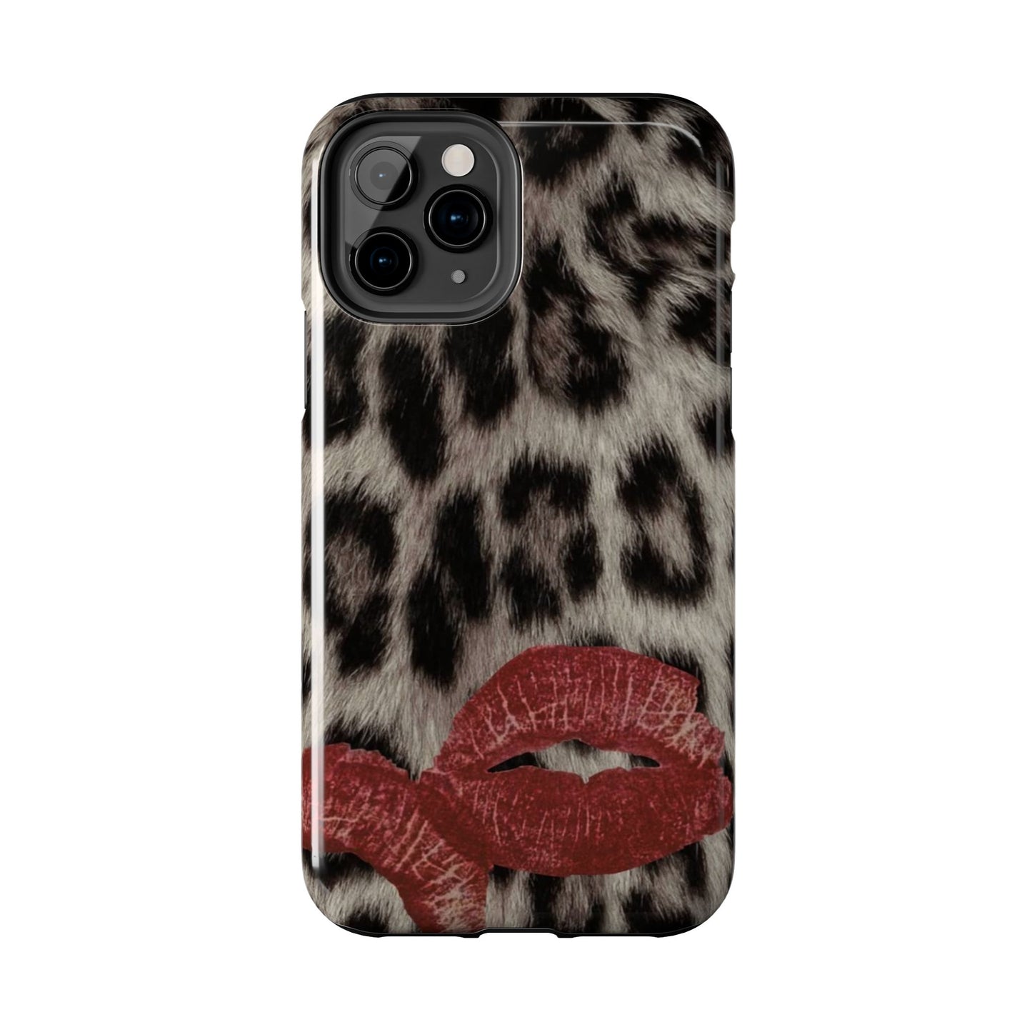 Wild Kiss Leopard Print Phone Case - Tough, Stylish Protection for Trendsetters
