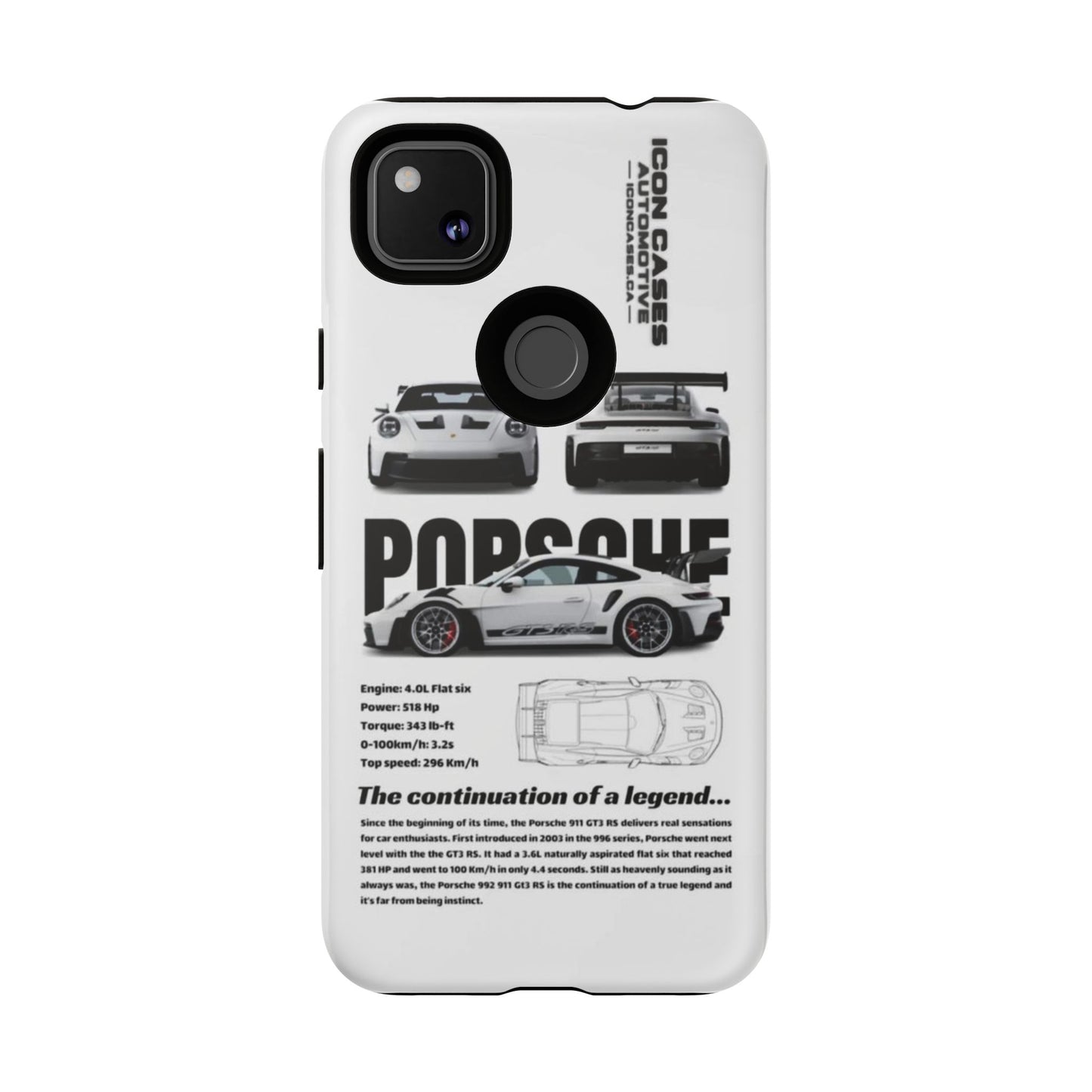 Porsche Phone Case, Tough Car Lover's Gift, Racing Enthusiast Accessory, Durable Auto Merchandise, Birthday Gift for Him
