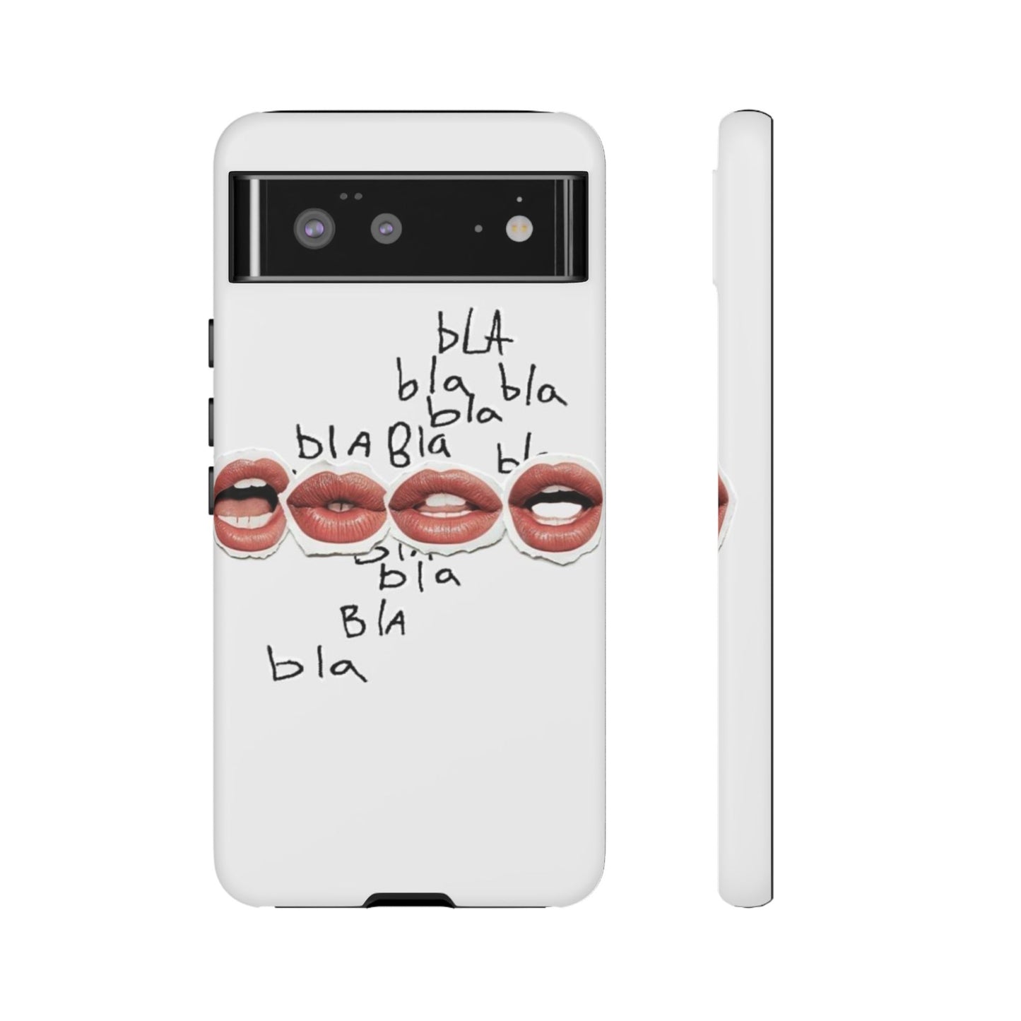 Playful Phone Case with Lips Design - Tough Cases