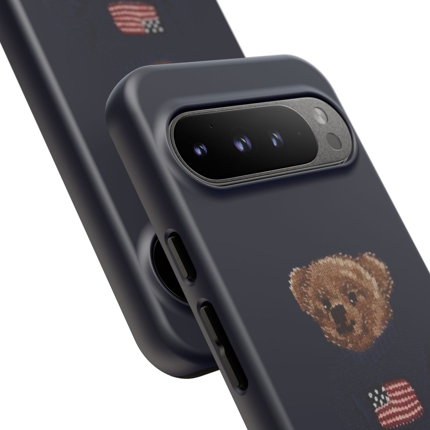Patriotic Polo Bear Phone Case — Navy Protective Tough Case