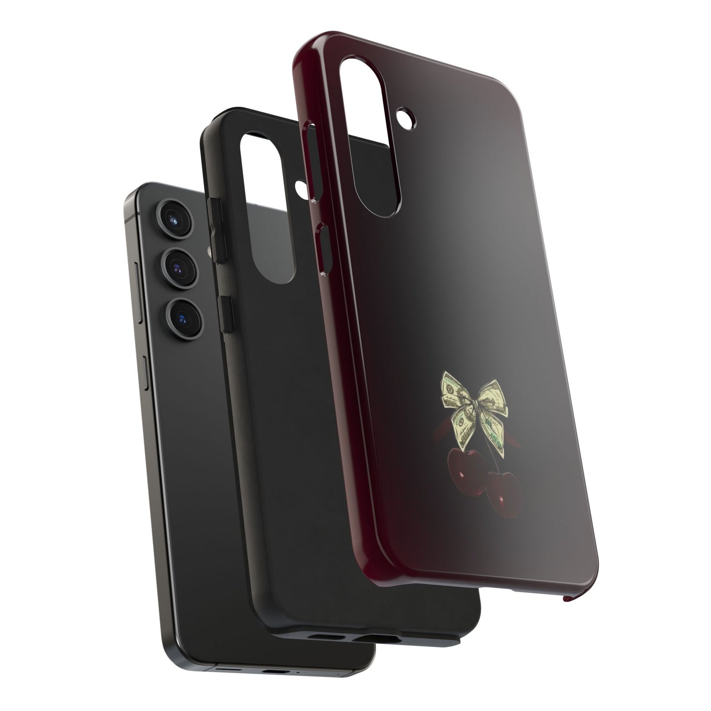 Cherry Bow Tough Phone Case - Stylish & Durable Protection
