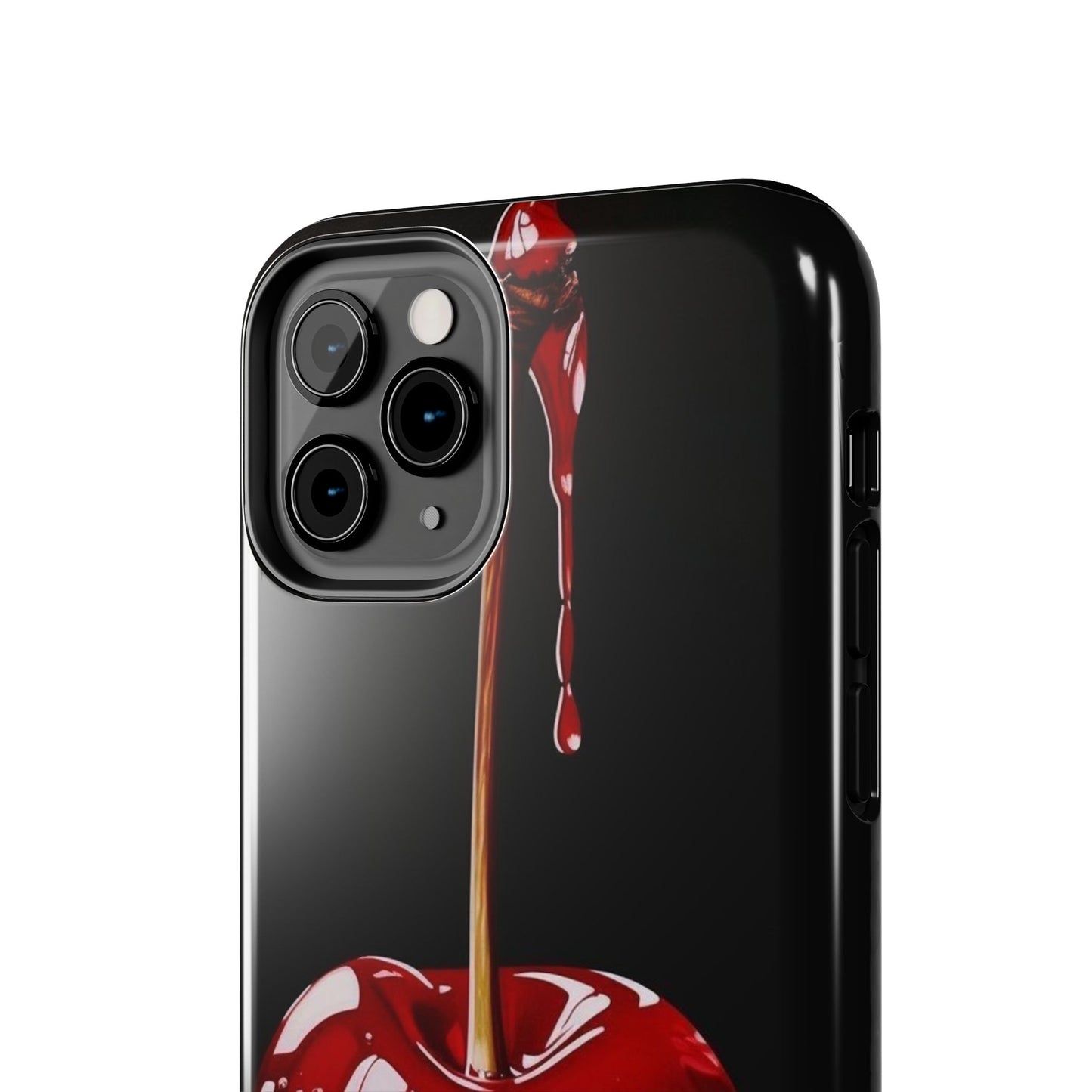 Dripping Cherry Tough Phone Case - Stylish Protection for Your Device