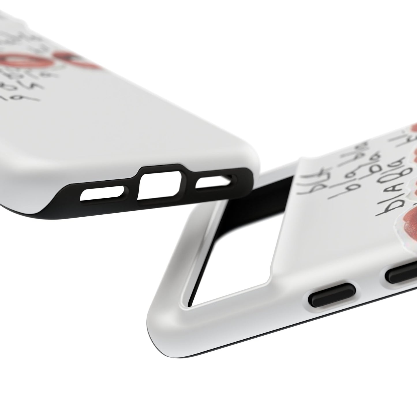 Playful Phone Case with Lips Design - Tough Cases