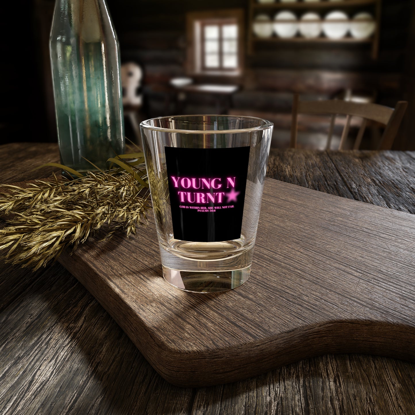 Playful Young N Turnt Shot Glass - Party Essential, Fun Gift for Birthdays, Celebrations, and Include in Drinkware Collection