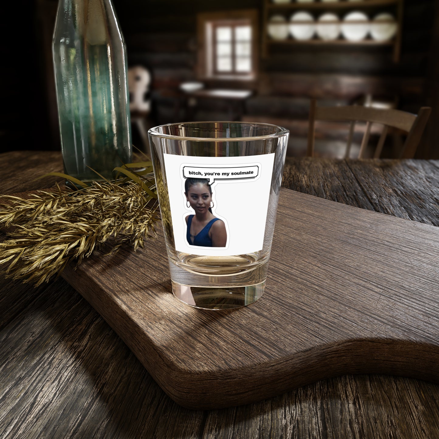 Soulmate Shot Glass, Funny Barware Gift, Party Favor, Unique Wedding Keepsake, Bachelorette Souvenir