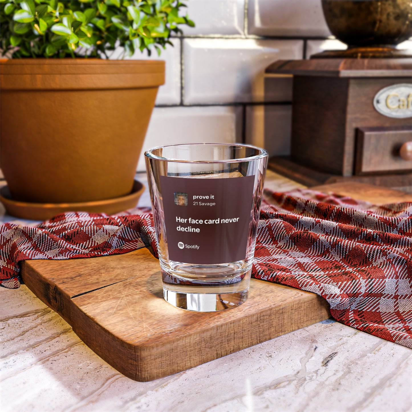 Custom Shot Glass, 1.5oz | Her Face Card Never Decline | Perfect Gift for Friends, Parties, Celebrations, Home Bar, Graduation