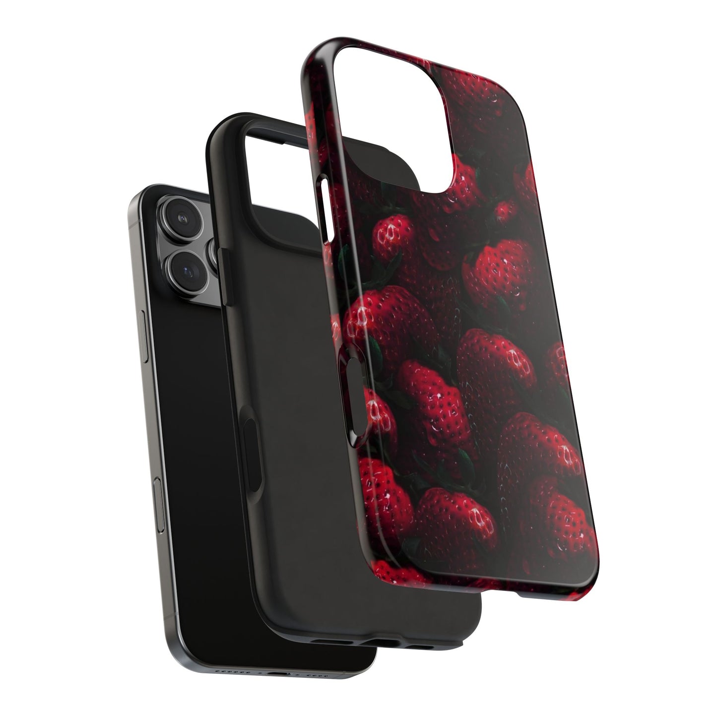 Berry Burst Tough Phone Case - Durable Protection with Strawberry Design