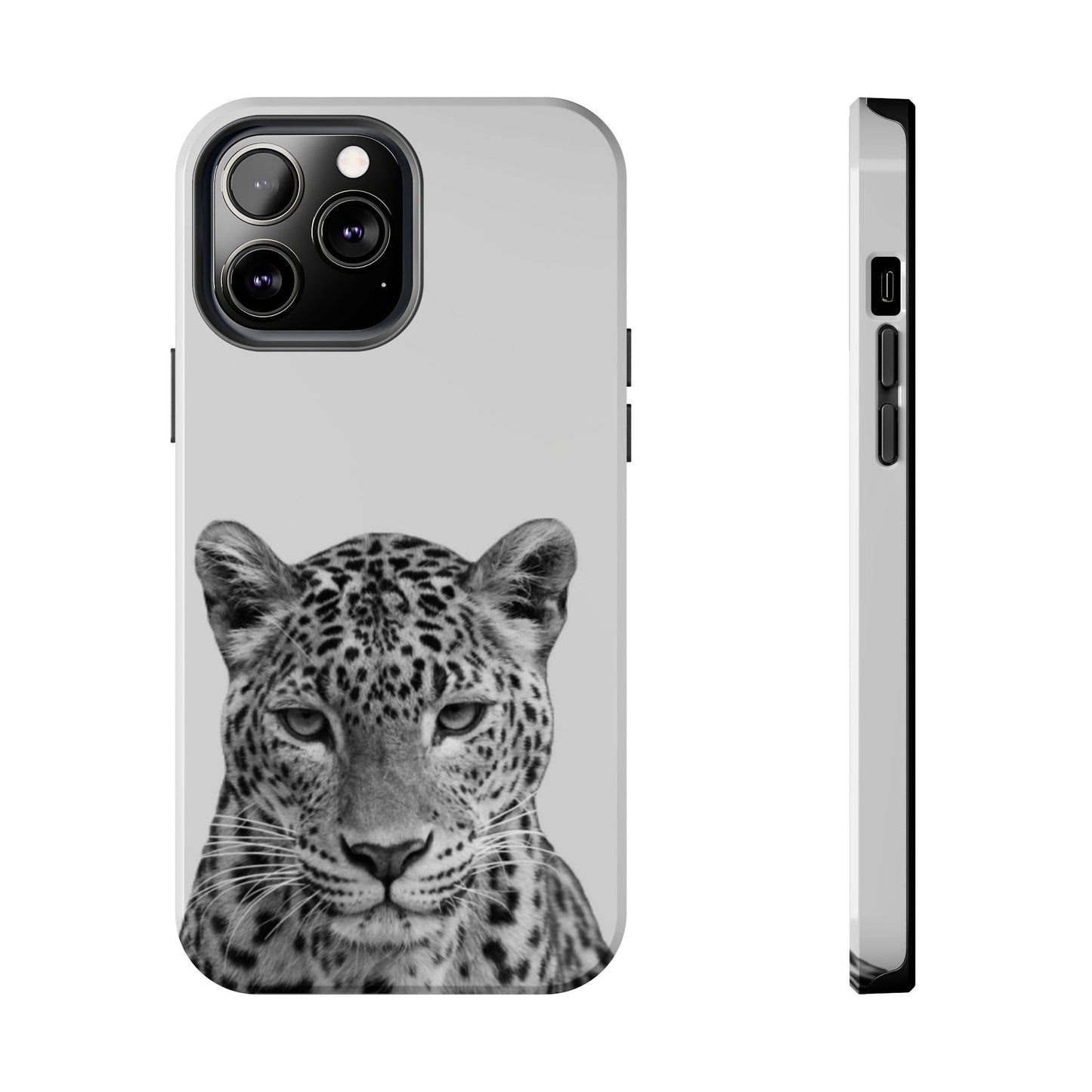 Stylish Tough Phone Case with Majestic Leopard Design