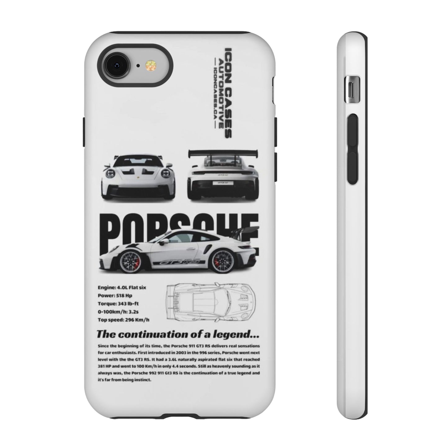 Porsche Phone Case, Tough Car Lover's Gift, Racing Enthusiast Accessory, Durable Auto Merchandise, Birthday Gift for Him