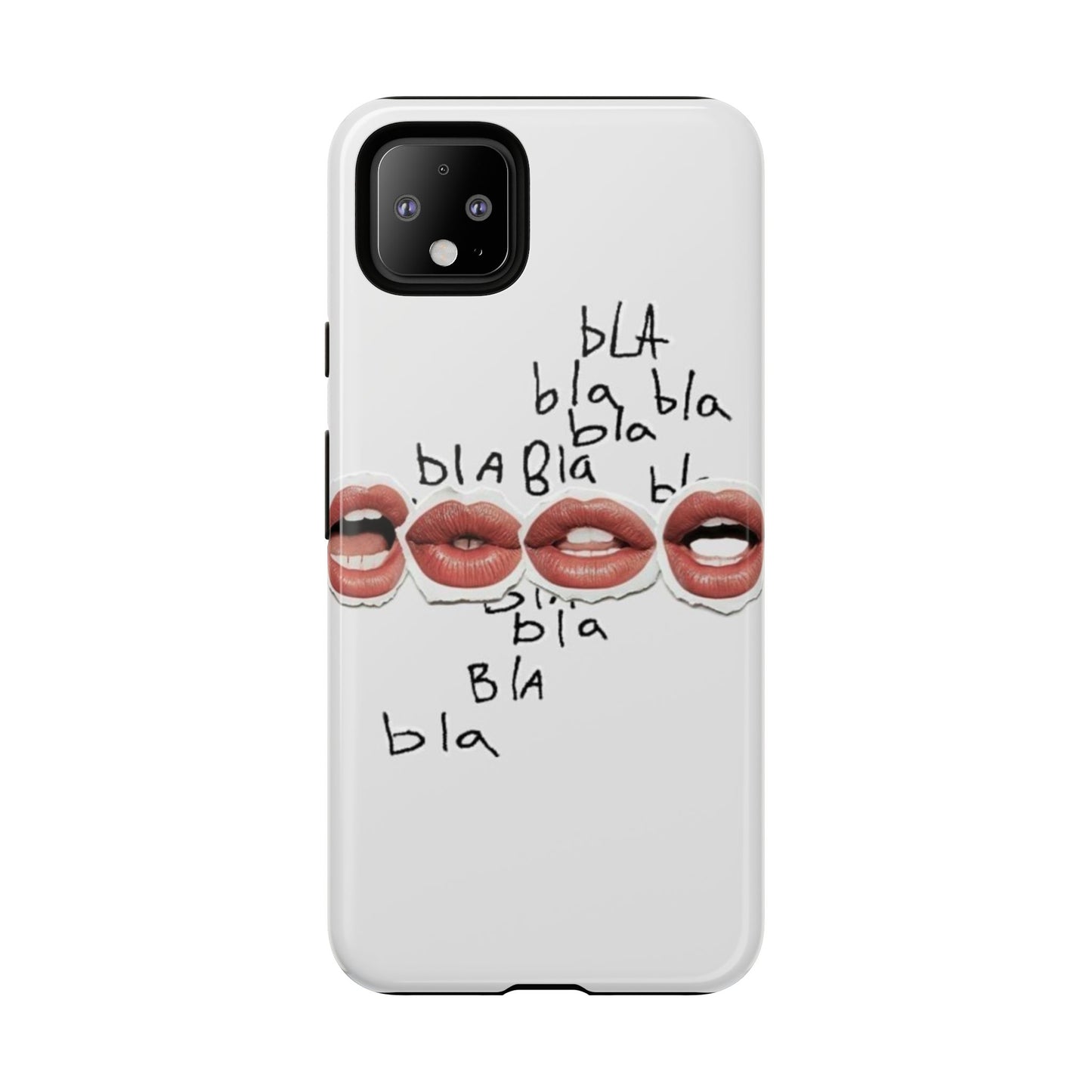 Playful Phone Case with Lips Design - Tough Cases