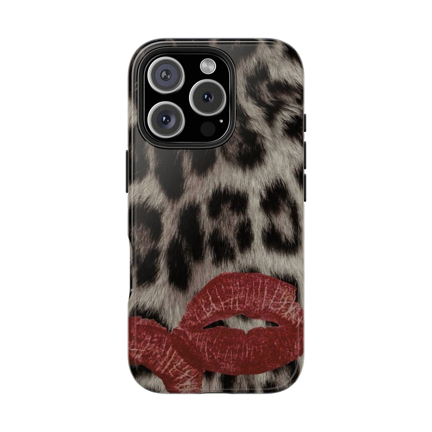 Wild Kiss Leopard Print Phone Case - Tough, Stylish Protection for Trendsetters