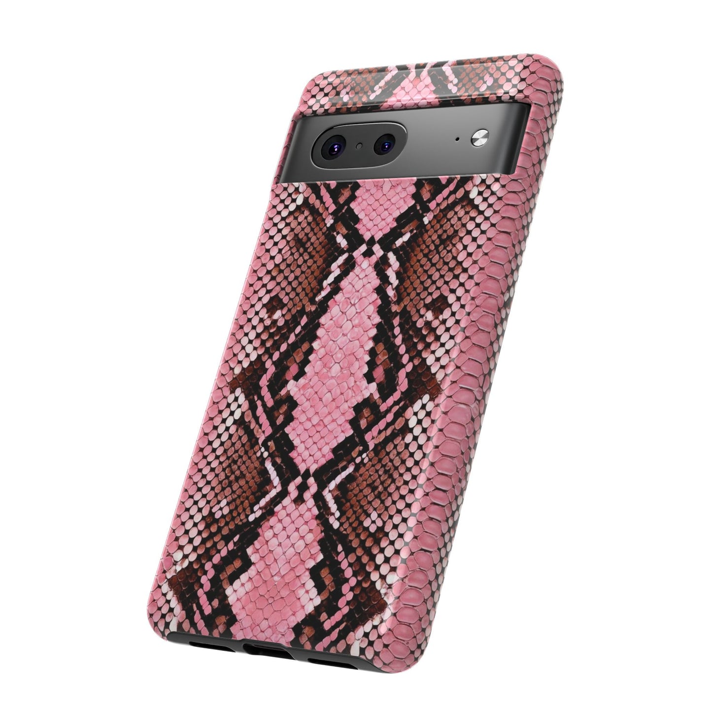 Pink Snake Skin Tough Phone Case — Protective Stylish iPhone Cover