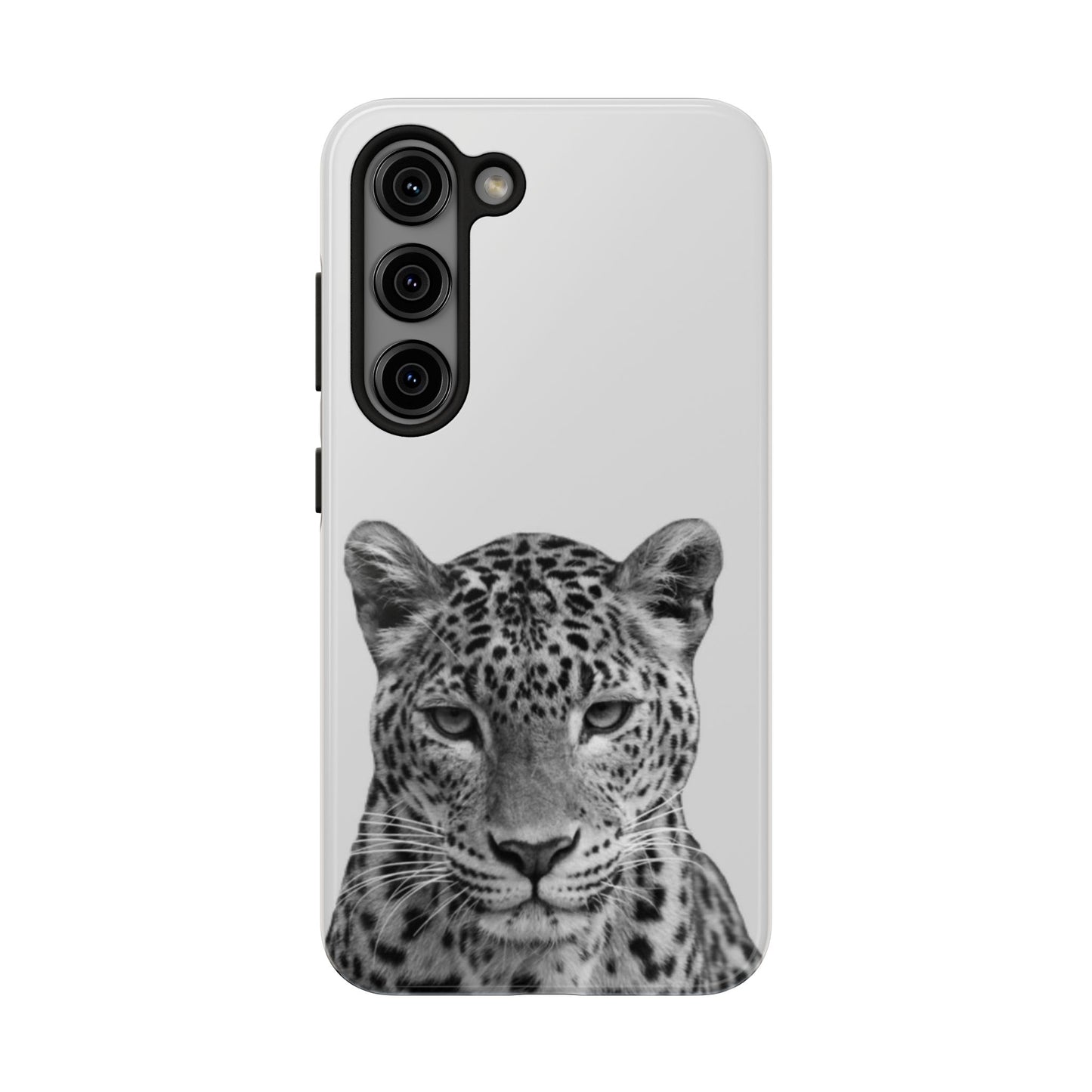 Stylish Tough Phone Case with Majestic Leopard Design